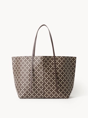 By Malene Birger Abi Printed Tote Tasker Brune | DK_BB83266