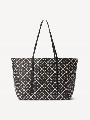 By Malene Birger Abigail Printed Tote Tasker Sort | DK_BB62913