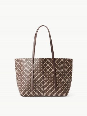 By Malene Birger Abigail Printed Tote Tasker Brune | DK_BB37481