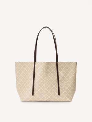 By Malene Birger Abigail Printed Tote Tasker Feather | DK_BB67679