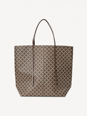 By Malene Birger Abrille Printed Tote Tasker Brune | DK_BB68262