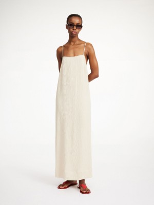 By Malene Birger Almeena Maxi Kjole Oyster Gray | DK_BB72727