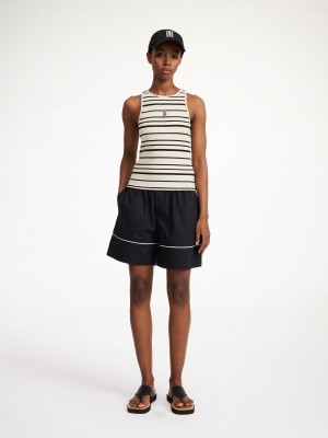 By Malene Birger Amanias Tank Toppe Sort | DK_BB63851