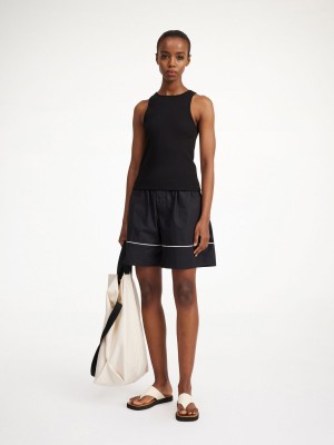 By Malene Birger Amanias Tank Toppe Sort | DK_BB15580