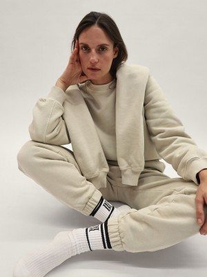 By Malene Birger Apalia Organic Cotton Sweatshirt Toppe Oyster Gray | DK_BB79206