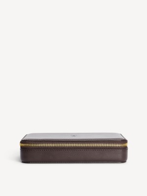 By Malene Birger Aya Cher Leather Jewellery Case Skønhedstasker Mørkebrune | DK_BB85966