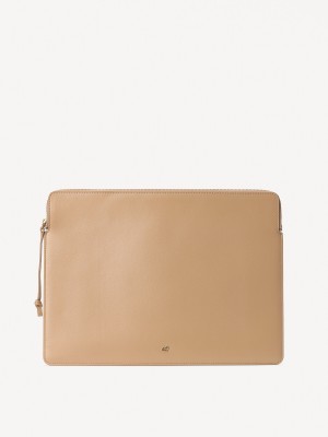 By Malene Birger Aya Leather Laptop Case Andet Tilbehør Sand | DK_BB92573