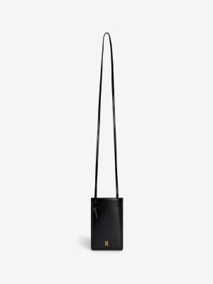 By Malene Birger Aya Leather Phone Pouch Andet Tilbehør Sort | DK_BB68278