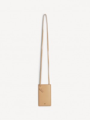 By Malene Birger Aya Leather Phone Pouch Andet Tilbehør Sand | DK_BB25787