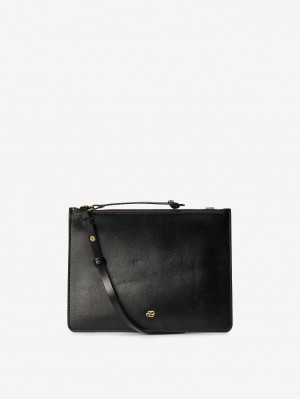 By Malene Birger Aya Leather Purse Tasker Sort | DK_BB21820