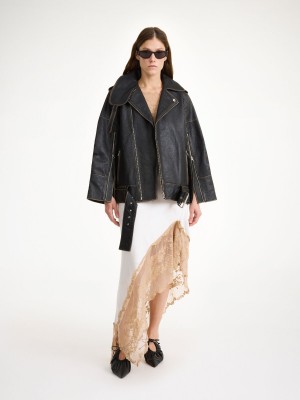By Malene Birger Beatrisse Leather Jakker Sort | DK_BB39872
