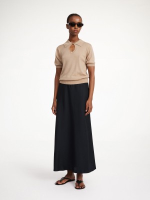 By Malene Birger Boshan Midi Nederdel Sort | DK_BB19466