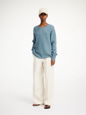 By Malene Birger Briella Mohair-blend Sweater Strikkevarer Cool Water | DK_BB11175