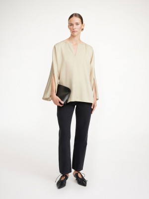 By Malene Birger Calias Tunic-style Blouse Skjorte Hvide | DK_BB89526