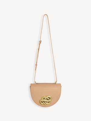 By Malene Birger Cebella Leather Shoulder Tasker Tan | DK_BB37216