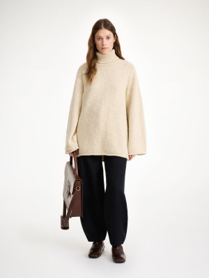 By Malene Birger Charice Wool Sweater Strikkevarer Oyster Gray | DK_BB24829