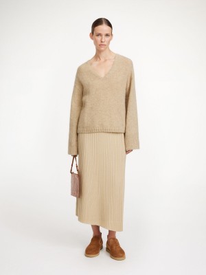 By Malene Birger Cimone Sweater Strikkevarer Beige | DK_BB13135