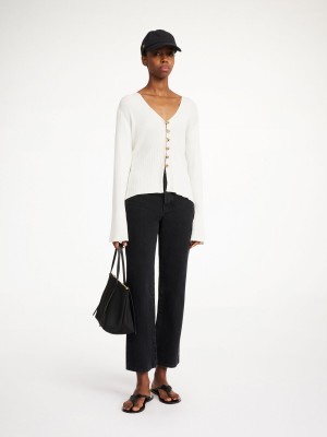 By Malene Birger Cirella Cardigan Strikkevarer Hvide | DK_BB86964