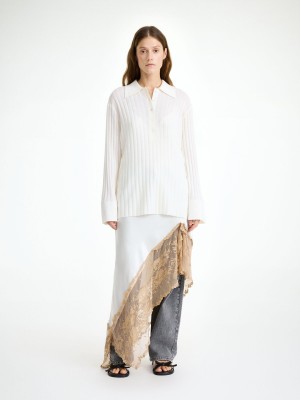 By Malene Birger Delphine Merino Wool Sweater Strikkevarer Hvide | DK_BB49924