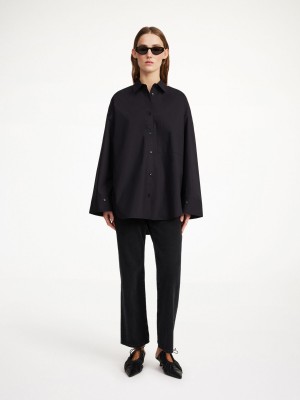 By Malene Birger Derris Organic Cotton Skjorte Sort | DK_BB38192