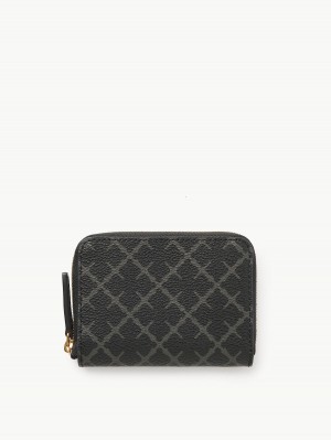 By Malene Birger Elia Printed Coin Purse Tegnebøger Og Kortholdere Charcoal | DK_BB10113