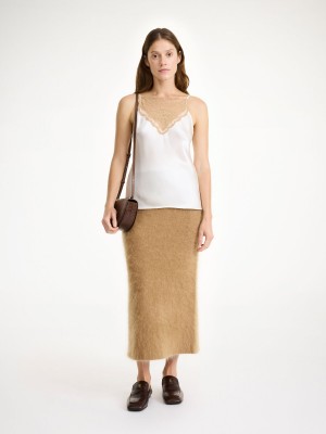 By Malene Birger Estille Midi Skirt Strikkevarer Brune | DK_BB73378