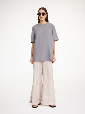 By Malene Birger Fayeh Organic Cotton T-shirt Toppe Grå | DK_BB99103