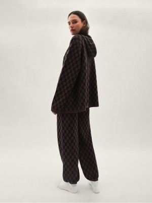 By Malene Birger Felipa Knitted Hoodie Strikkevarer Mørke | DK_BB36963
