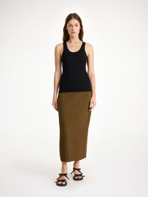 By Malene Birger Fiemme Midi Skirt Strikkevarer Shitake | DK_BB41563