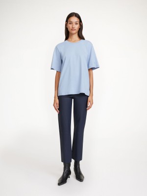 By Malene Birger Florentina Leather Bukser Mørkeblå | DK_BB54524