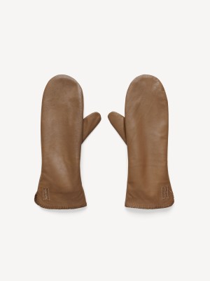 By Malene Birger Ginnyl Leather Mittens Andet Tilbehør Shitake | DK_BB68144