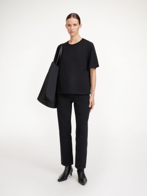 By Malene Birger Hedil T-shirt Toppe Sort | DK_BB11718