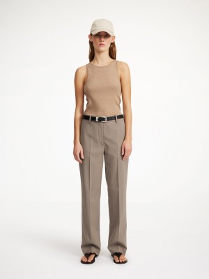 By Malene Birger Igda Straight-leg Bukser Shitake | DK_BB69873