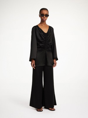 By Malene Birger Leviola Blouse Toppe Sort | DK_BB40683