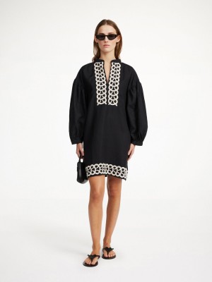 By Malene Birger Limonna Linen Midi Kjole Sort | DK_BB15484