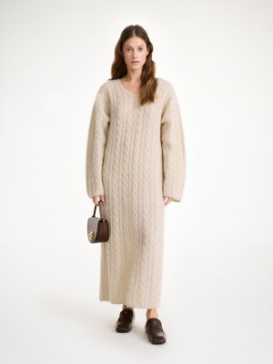 By Malene Birger Lovella Maxi Kjole Oyster Gray | DK_BB73175
