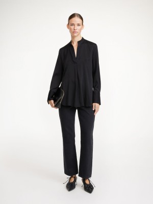 By Malene Birger Mabillon Silk Skjorte Sort | DK_BB59296