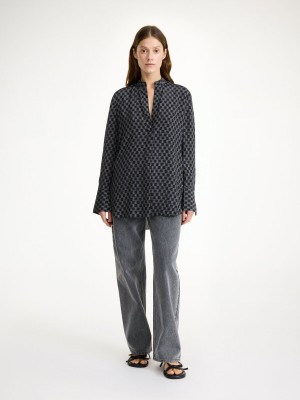 By Malene Birger Mabillon Skjorte Mono lined 050 | DK_BB74834
