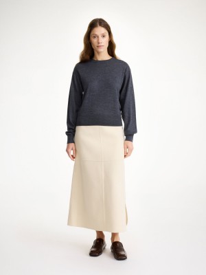 By Malene Birger Mantea Merino Wool Sweater Strikkevarer Grå | DK_BB20956
