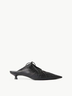 By Malene Birger Masey Leather Mules Sko Sort | DK_BB75719