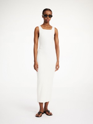 By Malene Birger Milelo Maxi Dress Strikkevarer Hvide | DK_BB63864