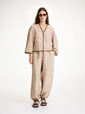 By Malene Birger Mineas Silk Top Skjorte Nomad | DK_BB16686