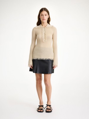 By Malene Birger Naommi Leather Mini Nederdel Sort | DK_BB86200