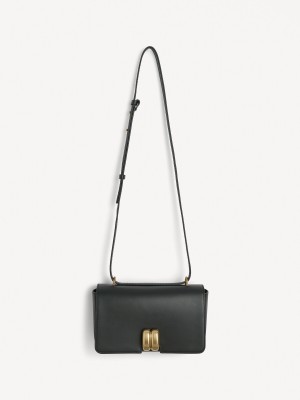 By Malene Birger Noval Leather Shoulder Tasker Sort | DK_BB99388