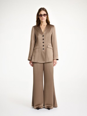 By Malene Birger Rinnah Single-breasted Blazere Shitake | DK_BB79877