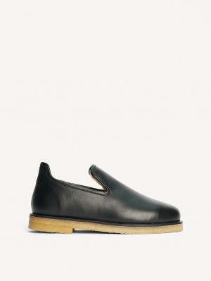 By Malene Birger Romine Leather Slippers Sko Sort | DK_BB91074