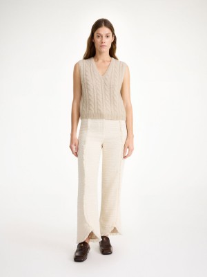 By Malene Birger Simea Vest Strikkevarer Oyster Gray | DK_BB11793