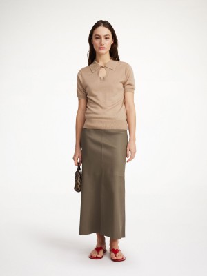 By Malene Birger Simoas Leather Nederdel Shitake | DK_BB14592