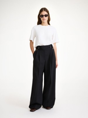 By Malene Birger Taal High-waisted Bukser Sort | DK_BB25793